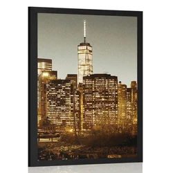 Plakat center New Yorka - 40x60 white