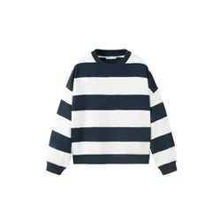 MANGO KIDS Majica temno modra/bela