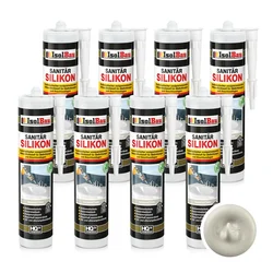 IsolBau Sanitarni silikon Manhattan Sanitär Silikon 8 x 300ml