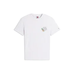 Tommy Jeans Majica pegasto siva/zelena/oranžna/črna