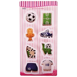 Komplet 8 modelčkov za piškote FOOTBALL