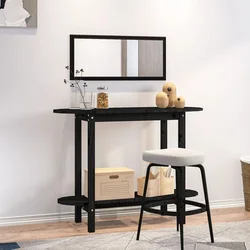 Konzolni stol crni 110 x 40 x 80cm od masivne borovine
