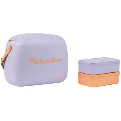 POLARBOX Lilac - Orange Pop Ručni frižider 6l sa dve posude za hranu