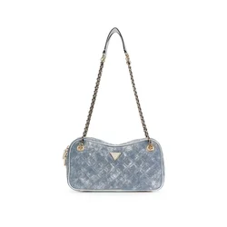 GUESS Torba za čez ramo Cerelia moder denim
