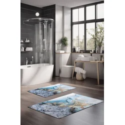 Lessentiel Maison Set prostirki za kupatilo CT-5063, 2 Komada, Svetloplava