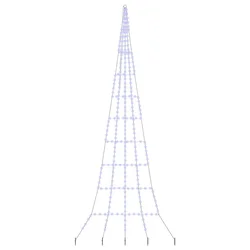 LED Božićno drvce s zemljanim klinovima Plava 511 cm Metal