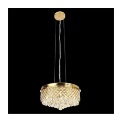 Luster na sajli AMAPOLI 7xG9/28W/230V, prečnik 45 cm, zlatni