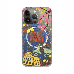 Maska za iPhone 13 Pro 6.1 Ciao Amore Print Magsafe, Šarena