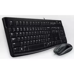 Logitech MK120 Desktop Žičana tastatura, QWERTY standard, Crna