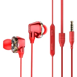 Slušalice Baseus Encok H10 Dual Moving-coil, Crvene
