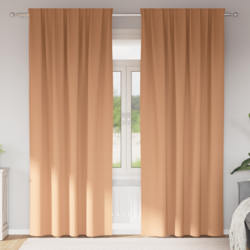 Zavjese za blackout s prstenovima 2 pcs Svijetlosmeđa