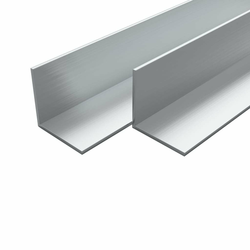 vidaXL 4 kosi aluminijaste kotne palice L profil 1 m 20x20x2 mm