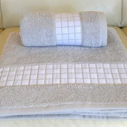 Peškir Squares 50x90cm-siva