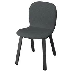 SKALSTA Stolica, Knäbäck tamnosiva/profilisani metal/crnosivi