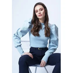 Trend Alacati Stili Ženska bluza dugih rukava Alc-X13069, Svetloplava