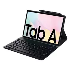 Pisarniški etui z bluetooth tipkovnico za Samsung Galaxy Tab A7 10.4 2020 (umetno usnje), črn