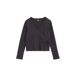 WE Fashion Majica temno siva