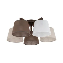 Brilagi - Plafonski luster LATTE 5xE27/15W/230V borovina/miks