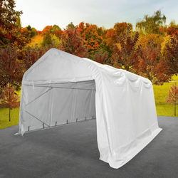 vidaXL šotor za shranjevanje PVC 550 g/m2 3x6 m bel