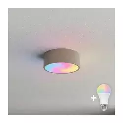 Brilagi-LED RGBW prigušiva plafonsko svetlo za kupatilo CLARE 1xE27/9W/230V IP54 Wi-Fi bež