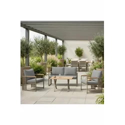 HANAH HOME Baštenska garnitura Fatsa 2+1+1 Grey