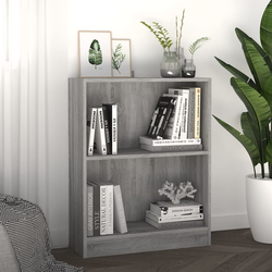 Polica za knjige sivi hrast 60x24x76 cm konstruirano drvo