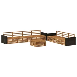 Set vanjskih sofa 8 pcs Prirodna 79 x 79 x 37 cm