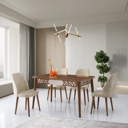 Hanah home Trpezarijski sto Mira 130x75x80cm Orah