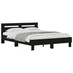 Vidaxl Konstrukcija postelje Črna Orehovina 120 x 200 cm