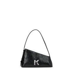 KARL LAGERFELD JEANS Torba za čez ramo  Geo Hochglänzende Schultertasche  črna
