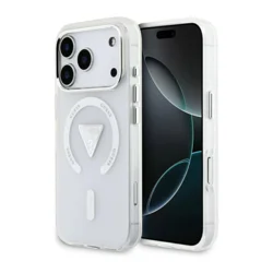 Maska Guess IML Gradient Triangle Logo MagSafe za iPhone 17 Pro transparent