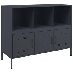 Komoda antracit 100,5 x 39 x 79 cm čelik