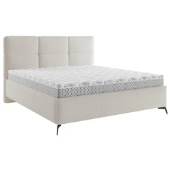 Carryhome OBLAZINJENA POSTELJA 160 cm x 200 cm , tekstil krem barve
