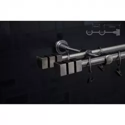 Teleskopska garnišna Sense Home Kocka - Crna - 120 cm - 210 cm