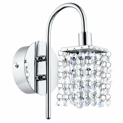 Eglo Almonte zidna/1, led, g9, 3w, 360lm, ip44, hrom/kristali