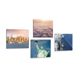 Komplet slik New York v izjemnih barvah - 4x 60x60
