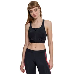 Športni modrček URBAN CLASSICS - Tech Mesh Zipped Bra - črna - TB2029