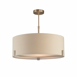 Endon 95834 - Luster na štapu HAYFIELD 3xE27/40W/230V mat hrom/bež