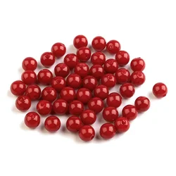 Plastične voščene kroglice / biseri Glance O8 mm - F40 rdeča jagoda (20 g)