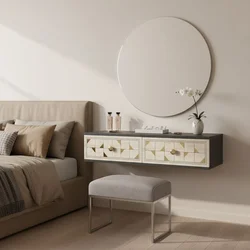Hanah Home komoda Moka 120, 120 cm, antracit / travertin / zlatna