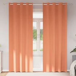 Zavjese za blackout s prstenovima 2 pcs Terakota 260 x 140 cm