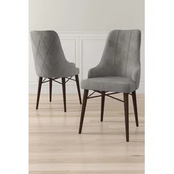 Hanah Home Set stolica Neta, 46x95x42 cm, 6 komada, Sivo-braon