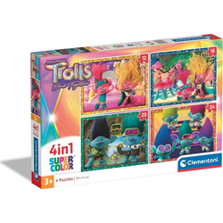 Clementoni Trolls Puzzle 3, 4v1 (12+16+20+24 kosov)
