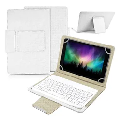 Futrola Leather 10-11 in sa bluetooth tastaturom, Bela