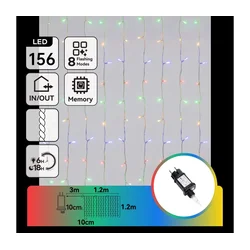 Aigostar - LED spoljni božićni lanac 156xLED/8 funkcija 4,2x1,2m IP44 višebojni