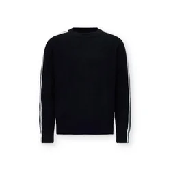 JACK & JONES Pulover JCOTRACE črna/bela