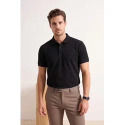 Trendyol Muška majica Tmnss26Po00029, Crna