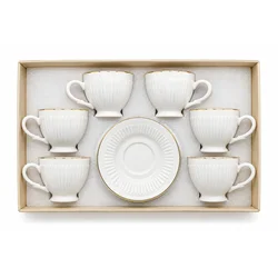 AMC Home Set šolja Majesty, 6 komada, Belo-zlatni