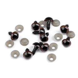 Očesca z varovalko O10 mm - rjava (10 kompletov)