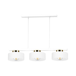 Luster na kablu IGNIA 3xE27/60W/230V bela/zlatna